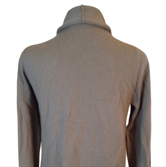 Boden Limited Edition Gray Long Line Drape Front 100% Cashmere Cardigan Size 6 - Picture 5 of 7